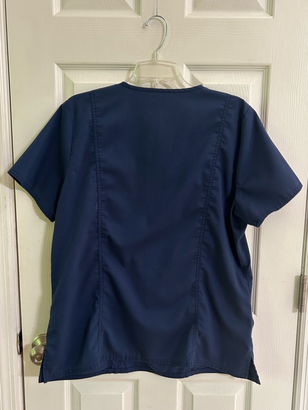 Cherokee Navy Scrub Top V-neck with Pockets large - Picture 2 of 4